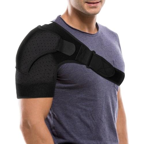 Shoulder Brace Adjustable Neoprene Shoulder Support Breathable Shoulder Compression Sleeve Left or Right Arm Shoulder Cuff Brace
