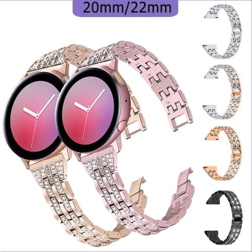 20mm 22mm Band for Samsung Galaxy active2 40mm Stainless SteelWatch Strap 22mm for GALAXY WATCH 46mm Bracelet Accessories