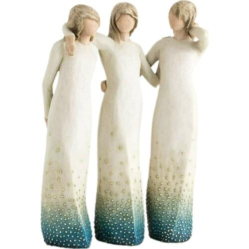 Nordic People Model Resin Sister Friend Birthday Wedding Gift Home Decoration Living Room Accessories Family Figurines Crafts