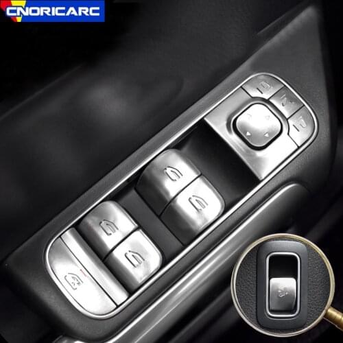 Car Styling Window Glass Lifting Buttons Sequins Decoration Sticker For Mercedes Benz GLB W247 C Class W205 X247 X253 W177 W213