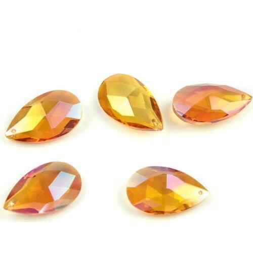 38mm Chandelier Glass Mix Color Crystal Lamp Almond Parts Hang Pendants For Candelabra Ceiling Lights Wedding Decor