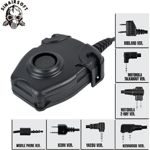 Z-tactical ZPeltor PTT Military Standard Ver. hunting Z112 For Motolora Talkabout/ 2-way/Kenwood/ICOM/Yaesu/Midland For Headset