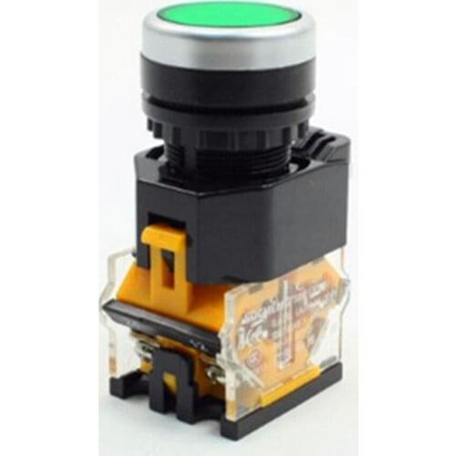 1 Pc Industry NO NC Momentary Action Green Push Button Switch 380V 10A