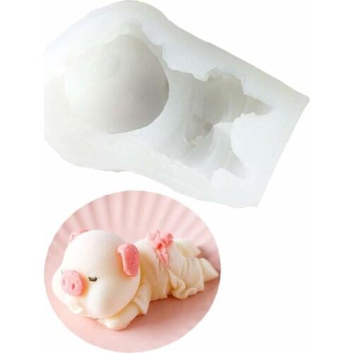 1Pcs Pig Silicone Cake Mold Fondant Baking Mold Pudding Candy Making Silicone Mold Cupcake Topper Fondant Cake Decorating Tools