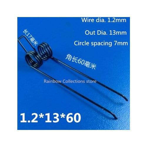 20pcs/lot 1.2*13*60mm Double twist spring Torsion spring Heteromorphic spring