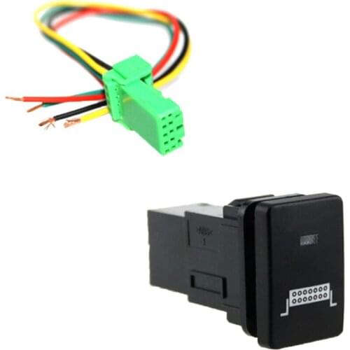 4-Pole Push Button Switch Blue LED With Light Bar Pattern for Toyota Camry