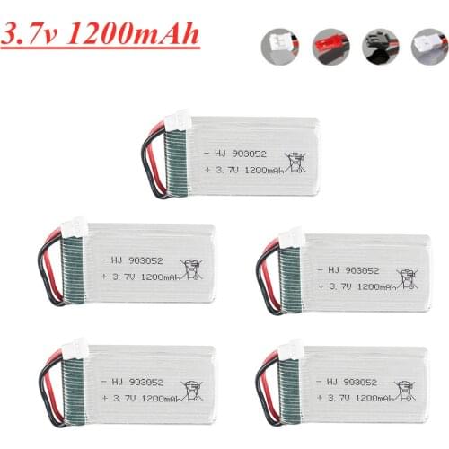 Lipo Battery 3.7V 1200mAh 903052 Battery for KY601S Syma X5c X5 X5SC X5SW M18 H5P RC Drone Quadcopter Spare Parts 1pcs to 5pcs