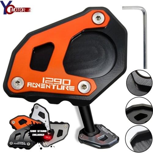 For 1290 Adventure/Adventure R Motorcycle CNC Aluminum motorbike Side Stand Extension Kickstand Foot Pad Support Plate