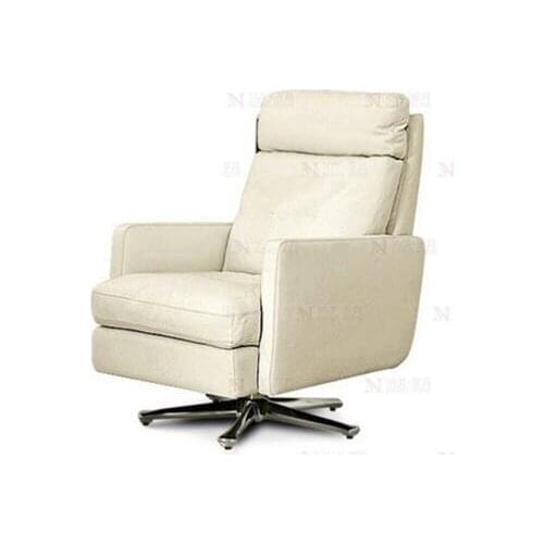 Antique European swivel chair real cow genuine real leather chair single sofa living room home furniture leisure chair