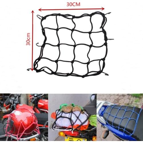 Car Accessories Motorcycle Bike Helmet Holder 6 hooks Hold down 30 x 30cm Mesh Net Bag Luggage Cargo Mesh Net Auto Car Styling