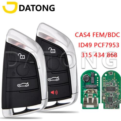 Datong World Car Remote Key For BMW 1 3 5 6 7 Series X5 X6 X7 2011-2017 CAS4 CAS4+ FEM F System 868Mhz ID49 Promixity Keyless