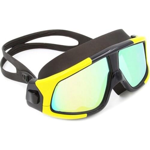 Free Diving Swimming Big Frame Goggles Waterproof Soft Silicone Eyewear New