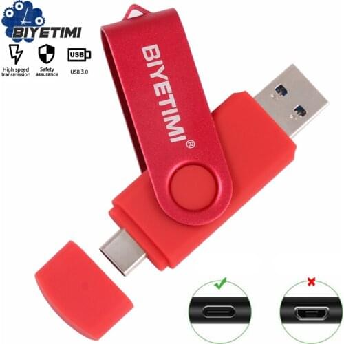 Biyetimi USB Flash Drive 128gb Type c 64g pendrive 32GB 8gb Pen drive 64gb memory stick u-disk 3.0 Type-C for PC