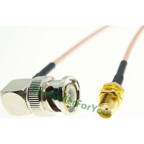 BNC male plug right angle to SMA female jack CONNECTOR RF Coaxial Pigtail RG316 cable high quality Low Loss
