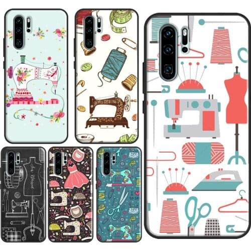 Sewing Machine Case For Huawei P30 Lite P40 P20 Pro Mate 20 Lite Honor 20 9 8 X 10i P Smart Z Nova 5T