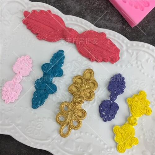 DIY Vintage button flower Silicone Mold Fondant Cake Decorating Tools Sugar cake stencil molds for plaster