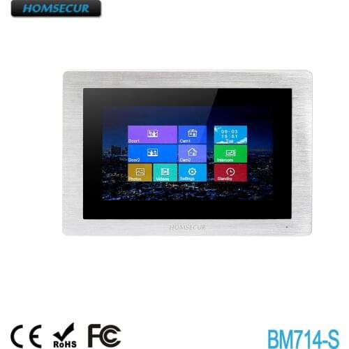 HOMSECUR BM714-S Indoor Monitor Touch Screen Monitor for HDK Series 1V1,1V2,1V3,1V4,2V1,2V2,2V3,2V4