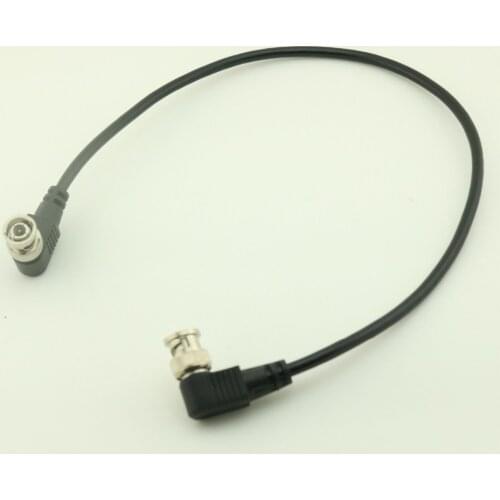 10pcs BNC Male to BNC Male 75ohm Right Angle Coaxial Cable for CCTV Cameras 1.5ft