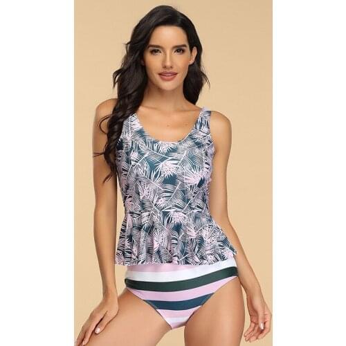 Two Piece Swimsuit Swim Skirt Swimwear Plus Size Print Bathing Suit Brazilian Women Swimming Wear Push Up Vintage Monokini