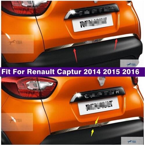 Lapetus Rear Tailgate Trunk Door Decoration Strip Cover Trim For Renault Captur 2014 2015 2016 Auto Accessories Stainless Steel