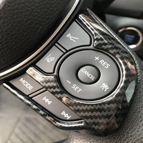Foal Burning Steering Wheel Sequins Cover Trim Accessories For New RAV4 2019 2020 Carbon Fiber Automotive Interior Stickers