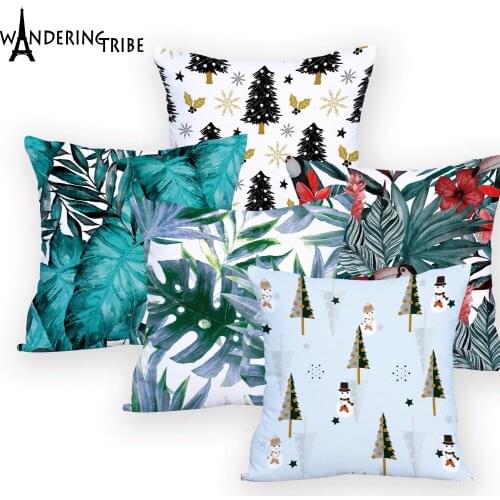 Monstera Cushion Cover for Car Seat Creative Home Cushion Covers Plant Leaves Pillows Decorative Living Room Designs