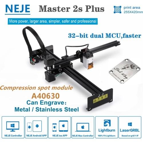 NEJE Master 2S Plus 50W A40630 CNC Laser Engraving Machine Engrave Metal Wood Laser Cutter 3D printer CNC millling- 2 in 1 focus