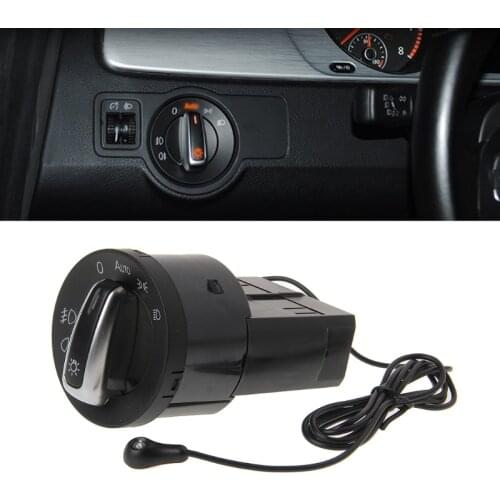 2021 New Auto Headlight Chrome panel Switch Plug For VW Polo Golf 4 Jetta MK4 Passat B5 Polo