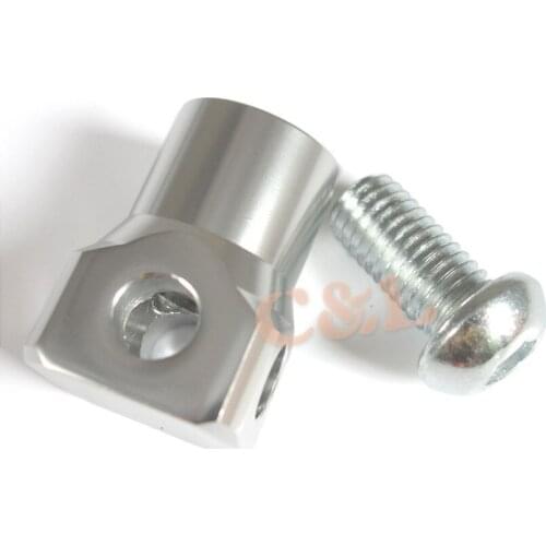 New Silver Bottom Mount Motorcycle Headlight Light Bracket Holder Cruiser Chopper Custom