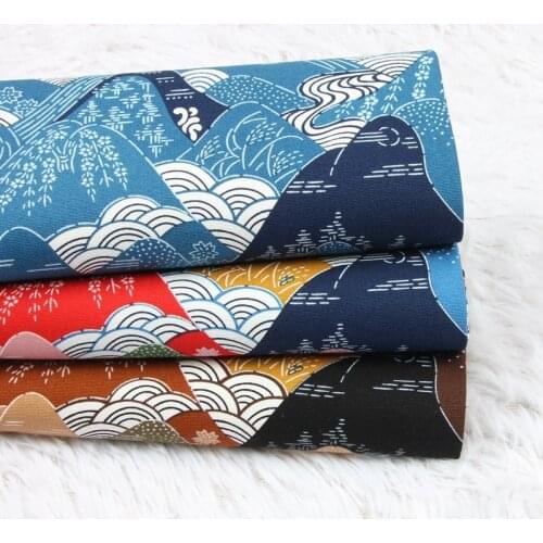 Half Yard Thicken Cotton Fabric Retro Soft Breeze Print handmade DIY Bag Table Cloth Sewing Telas 100% Cotton CR-1067