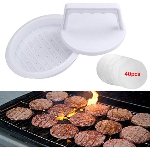 Kitchen DIY Hamburger Meat Press Tools Baking BBQ OilPaper Patty Makers Meat Burger Maker Mold Food Grade Plastic Cooking Tools