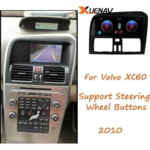 2 Din Android System For Volvo XC60 2010 Right Hand Multimedia Stereo Car Navigation GPS Radio Support Steering Wheel Buttons