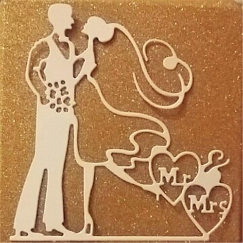 Wedding Love groom bride Metal Cutting Die Stencil for DIY Scrapbooking Album Paper Card Decor Craft Embossing Die