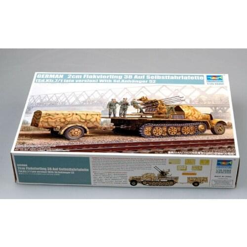 Trumpeter 01524 1/35 German 2cm Flakvierling 38 auf Selbstfahrlafette Plastic Model Building Kit