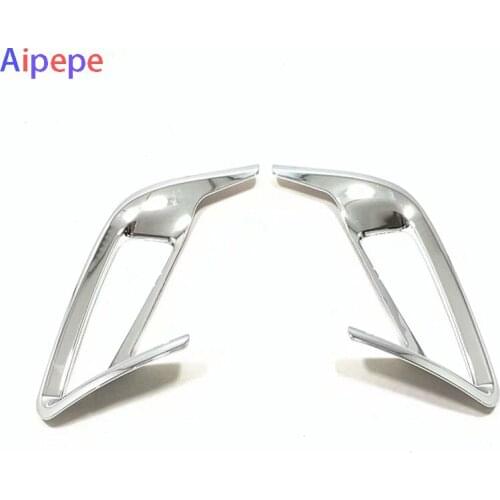 Rear Fog Lights Lamp Decoration Frame Cover Trim 2 Pcs ABS Fit For Ford Focus 2018 2019 2020 Sedan / Bright / Carbon Fiber