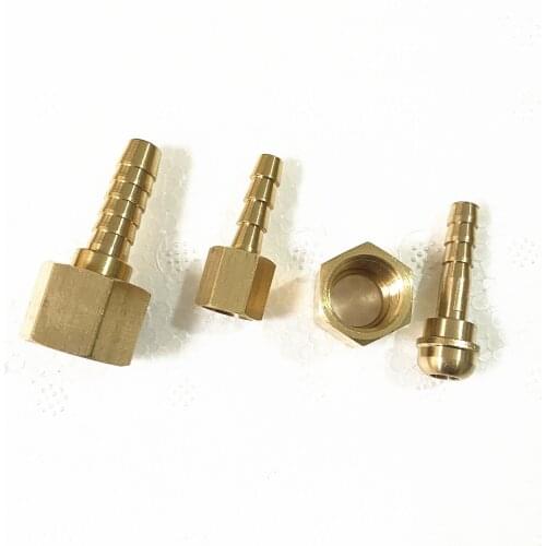 6mm 8mm 10mm Hose Barb x M10 M12 M14 M16 Metric Female Thread Left Hand Brass Pipe Fitting Coupler Connector Adapter