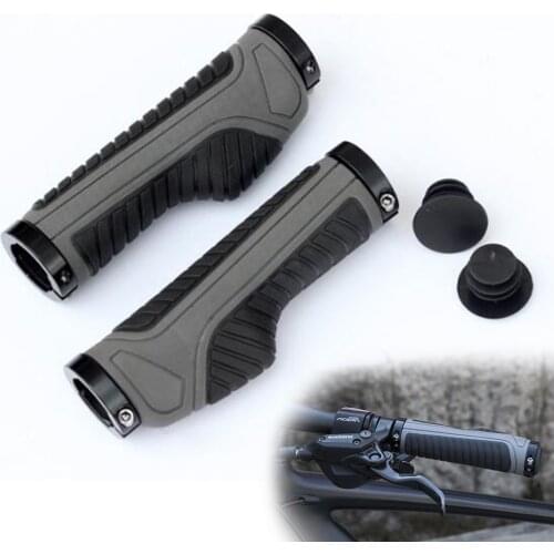 1 Pair Mountain Bike Skid-Proof Grips New Ergonomic Handles Double Lock On Bicycle Handlebars Grips Riding Equipment