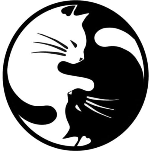 15*15CM Yang Ying Cats Fashion Cartoon Car Sticker Window Decoration Personality Vinyl Decals C4-0437