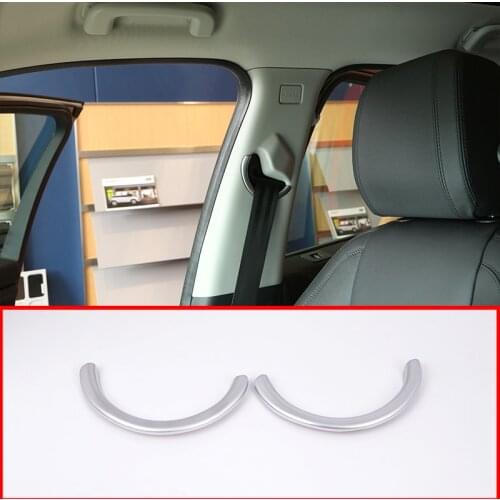 2Pcs/set ABS Chrome Car Front Row Safety Seat Belt Cover Trim For Land Rover Discovery Sport L550 2020 Car Interior Accessories