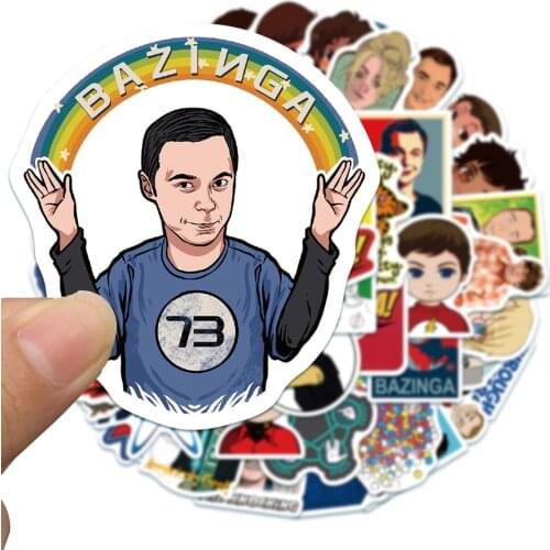 50pcs Cartoon TV Series The Big Bang Theory Stickers For Luggage Car Laptop Notebook Decal Fridge Skateboard Sticker Graffiti
