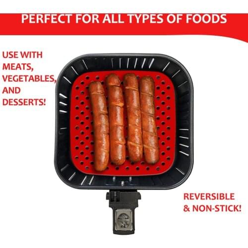 8.5 inch Air Fryer Liner Reusable Non-Stick Silicone Anti-sticking Food Steamer In The Lid Pressure Cooker Silicone Tripod Pad