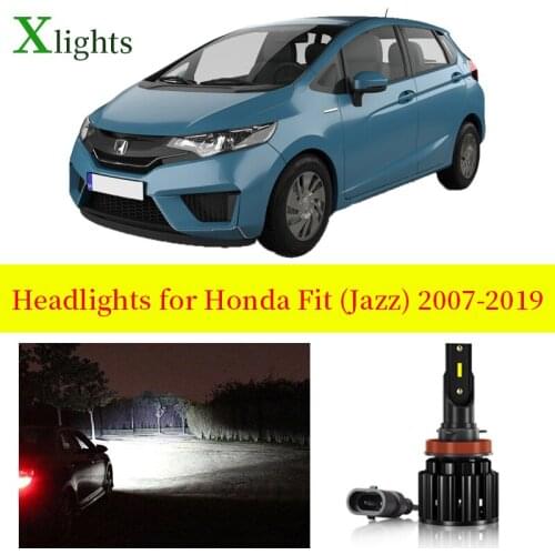 Xlights Car Bulbs For Honda Fit Jazz 2007 - 2019 LED Headlight Canbus Low Beam High Beam Auto Head Light Lamp Accessories Part