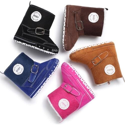 Winter Baby Shoes Super Warm Infant Soft Bottom Snow Boots PU Leather Baby Boys Girls Prewalkers