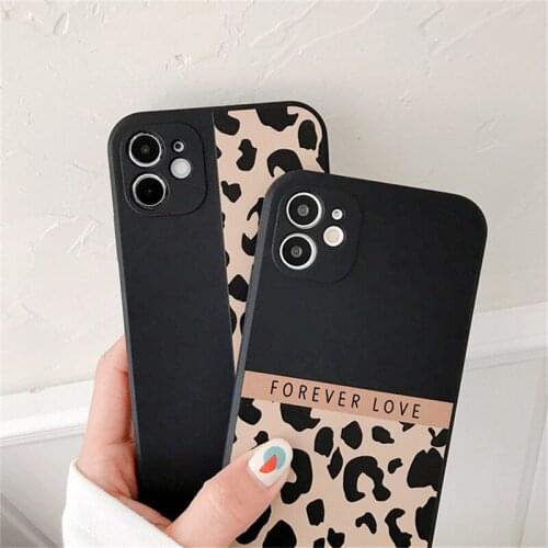 Ottwn Retro Leopard Print Phone Case For iPhone 11 12 Pro Max 7 8 Plus 12 Mini X XR XS Max SE 2020 New Soft Silicone Back Cover