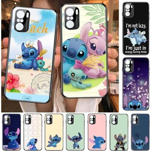 Stitch Love Phone Case For xiaomi redmi POCO F1 F2 F3 X3 Pro M3 9C 10T Lite NFC Anime Black Cover Silicone Back Prett mi 10 ultr