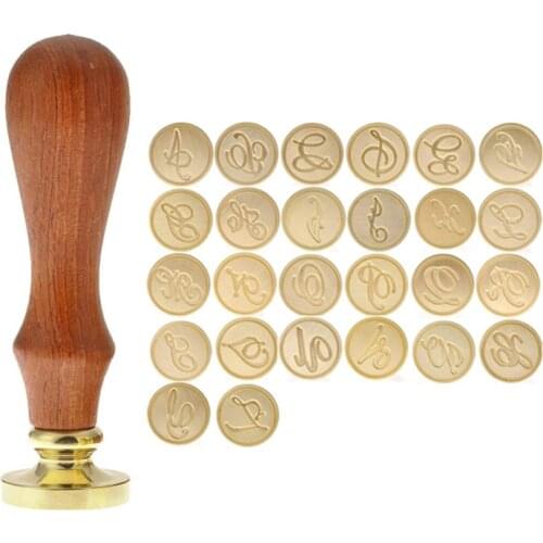 Retro Wooden Stamp Antique Metal Sealing Wax Stamps Wood Handle Wedding Invitations Wax Seal Stamp Craft Wax Seal Stamp