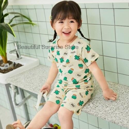 Children Clothes Sets for Girls Cotton Cartoon Homewear Pajamas Set Boys Toddler Baby Outfits Child Casual Kids Cute Sleepwear