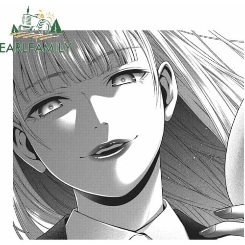 EARLFAMILY 13cm x 11.8cm For Kakegurui Car Stickers Occlusion Scratch Decal Car Accessories Decals Waterproof Decoration