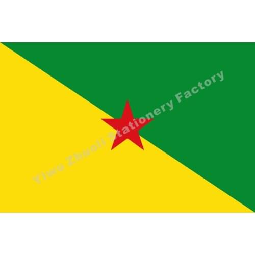 France Guiana Flag 150X90cm (3x5FT) 120g 100D Polyester Double Stitched High Quality Banner Free Shipping