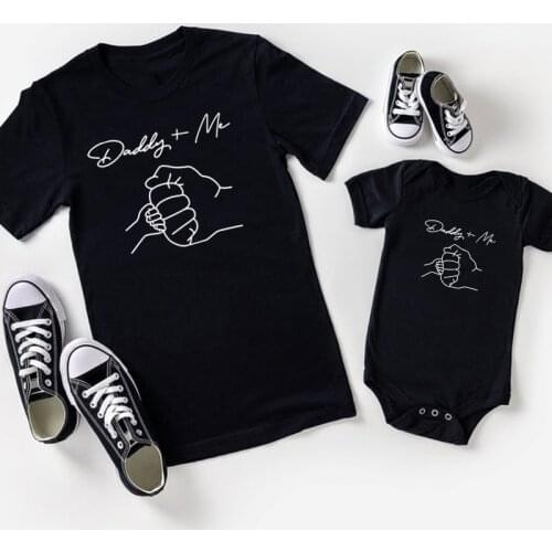 Daddy and Me Family Matching Tshirt Cotton Dad and Daughter Son Family Matching Outfits Summer Family Look Top Fathers Day Gift